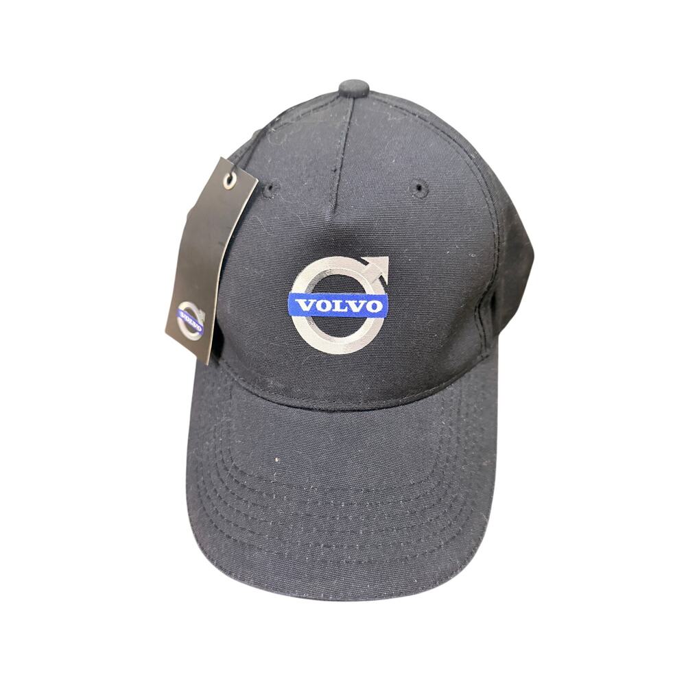 Volvo Black Snapback Hat NWT Embroidered Logo Adjustable Cotton Cap
